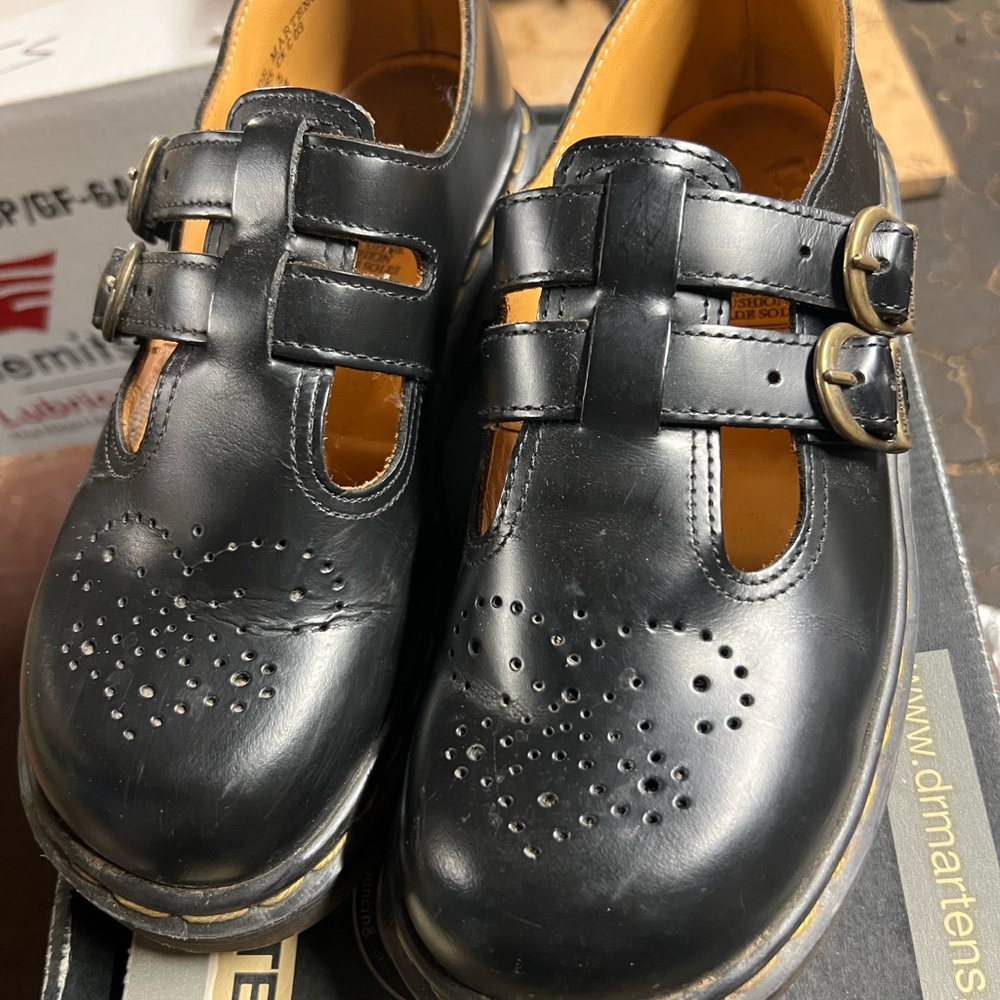 Dr. Martens Black Leather Mary Jane Shoes